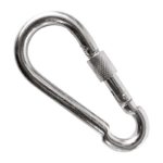 BANDOLA MOSQUETÓN CON SEGURO 6 cm CON 50 PIEZAS